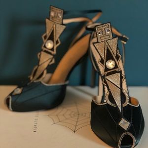 Charlotte Olympia Metropolis Emerald Heels